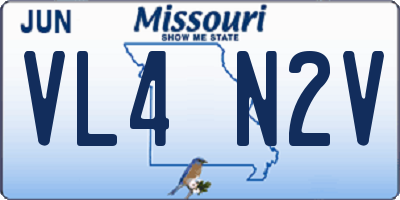 MO license plate VL4N2V