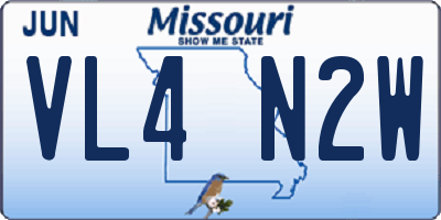 MO license plate VL4N2W