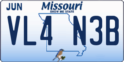 MO license plate VL4N3B
