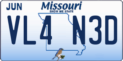 MO license plate VL4N3D