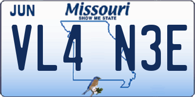 MO license plate VL4N3E