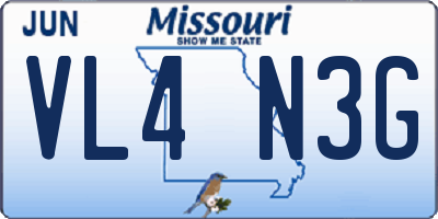 MO license plate VL4N3G