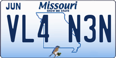 MO license plate VL4N3N