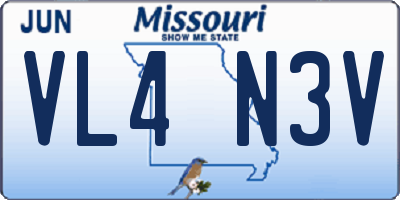 MO license plate VL4N3V