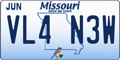 MO license plate VL4N3W