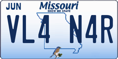 MO license plate VL4N4R