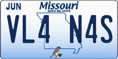 MO license plate VL4N4S
