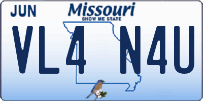 MO license plate VL4N4U