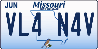 MO license plate VL4N4V