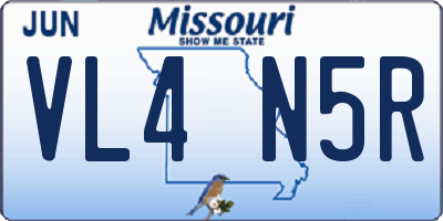 MO license plate VL4N5R