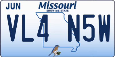 MO license plate VL4N5W