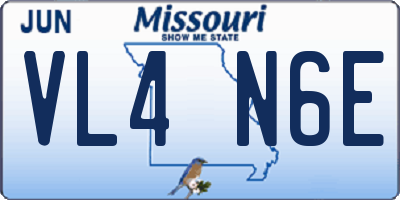 MO license plate VL4N6E