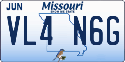 MO license plate VL4N6G