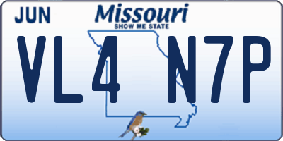 MO license plate VL4N7P