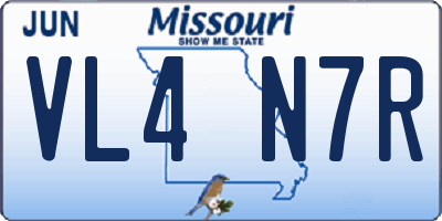 MO license plate VL4N7R