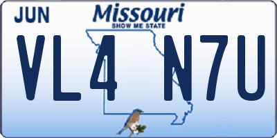 MO license plate VL4N7U