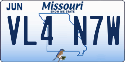 MO license plate VL4N7W