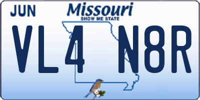 MO license plate VL4N8R