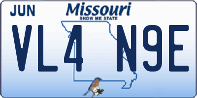 MO license plate VL4N9E