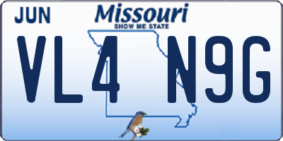 MO license plate VL4N9G