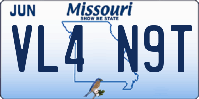 MO license plate VL4N9T