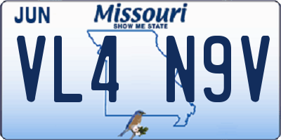 MO license plate VL4N9V
