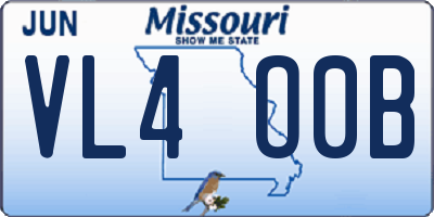 MO license plate VL4O0B