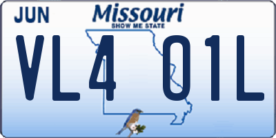 MO license plate VL4O1L
