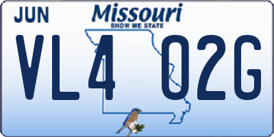 MO license plate VL4O2G