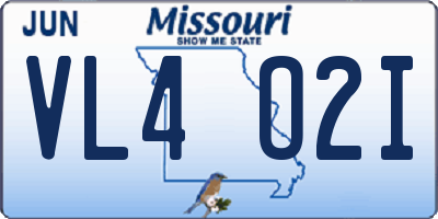 MO license plate VL4O2I