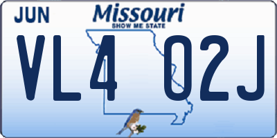 MO license plate VL4O2J