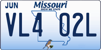 MO license plate VL4O2L