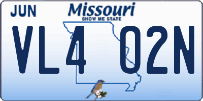 MO license plate VL4O2N
