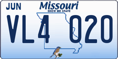 MO license plate VL4O2O