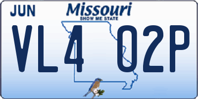 MO license plate VL4O2P