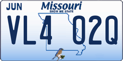 MO license plate VL4O2Q