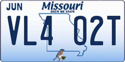 MO license plate VL4O2T
