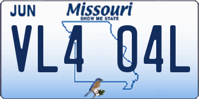 MO license plate VL4O4L