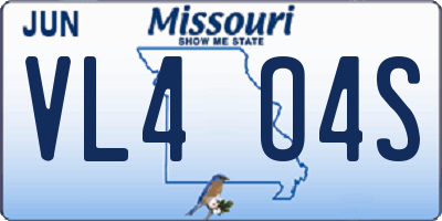 MO license plate VL4O4S