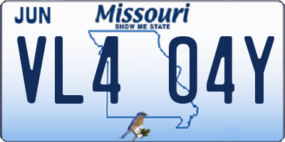 MO license plate VL4O4Y