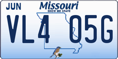 MO license plate VL4O5G