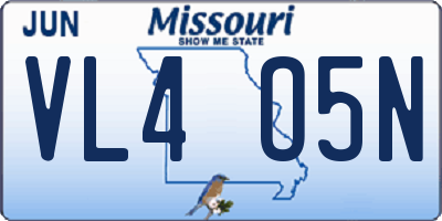 MO license plate VL4O5N