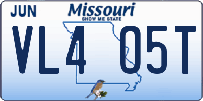 MO license plate VL4O5T