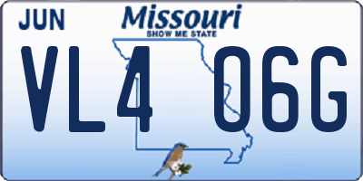 MO license plate VL4O6G