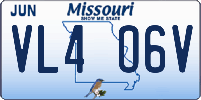 MO license plate VL4O6V