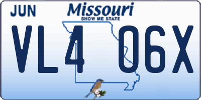 MO license plate VL4O6X