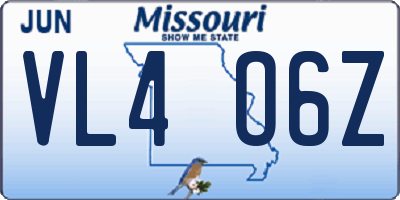 MO license plate VL4O6Z