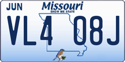 MO license plate VL4O8J