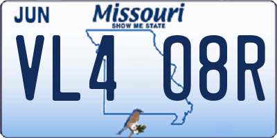 MO license plate VL4O8R