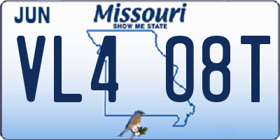 MO license plate VL4O8T